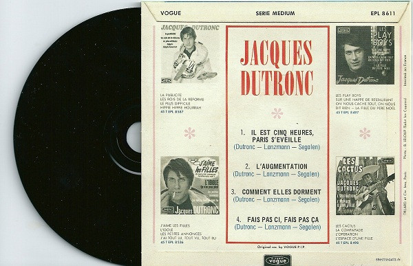 Jacques Dutronc - Fais pas ci, fais pas ça Lyrics and Tracklist