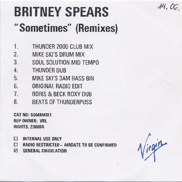 télécharger l'album Britney Spears - Sometimes Remixes