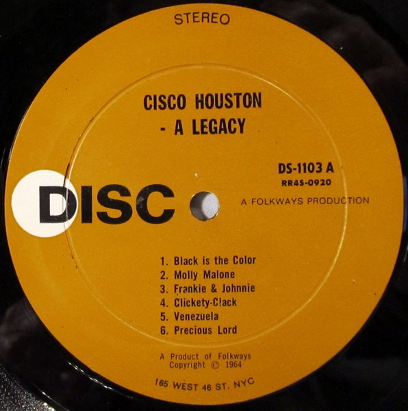 ladda ner album Cisco Houston - Cisco Houston A Legacy
