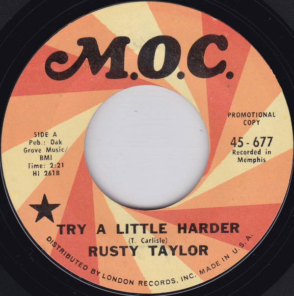 baixar álbum Rusty Taylor - Try A Little Harder Emptiness