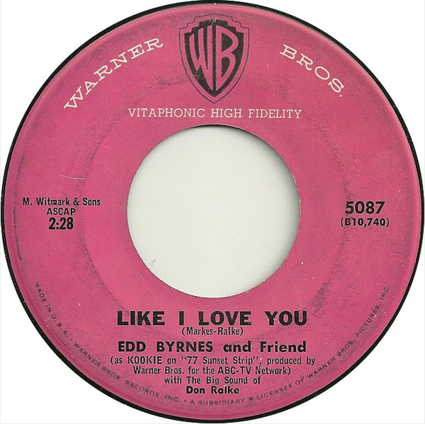 ladda ner album Edd Byrnes , with The Big Sound of Don Ralke - Like I Love You Kookies Mad Pad