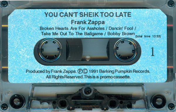 Album herunterladen Frank Zappa - You Cant Sheik Too Late