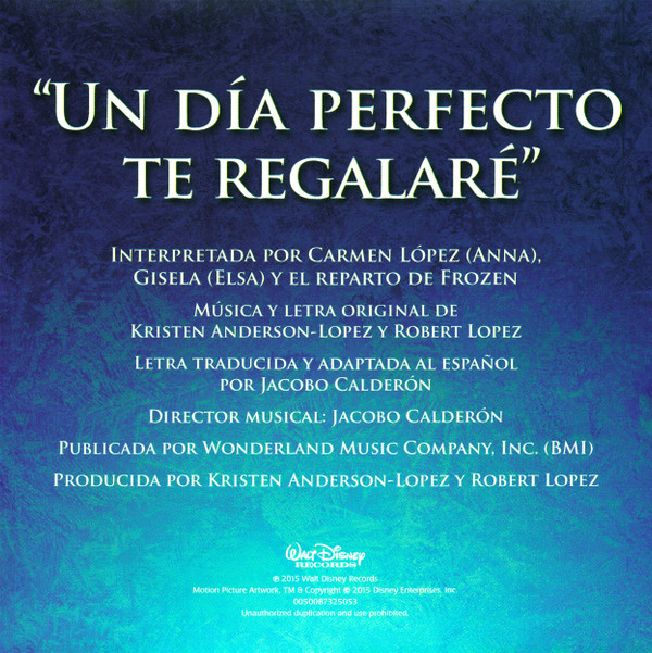 télécharger l'album Gisela , Carmen López y El Cast - Frozen Fever Un Día Perfecto Te Regalaré