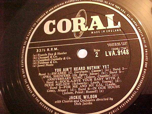 Jackie Wilson – You Ain't Heard Nothin' Yet (1961, Vinyl) - Discogs
