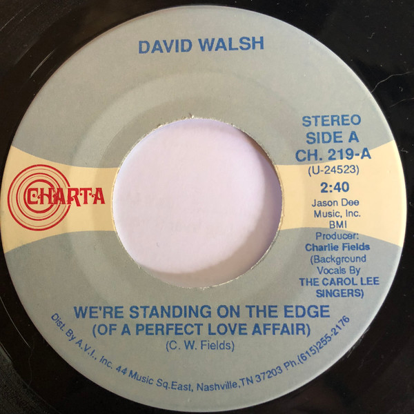 descargar álbum David Walsh - Were Standing On The Edge Of A Perfect Love Affair