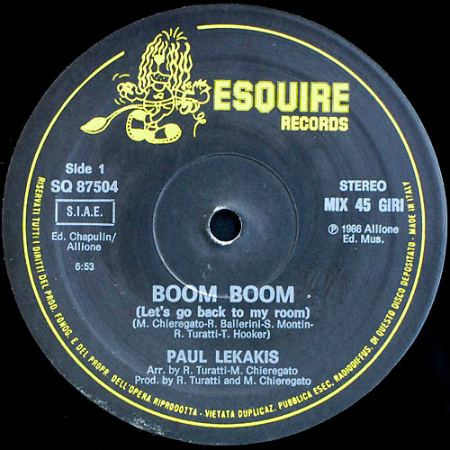 Paul Lekakis = ポール・レカキス – Boom Boom (Let's Go Back To My