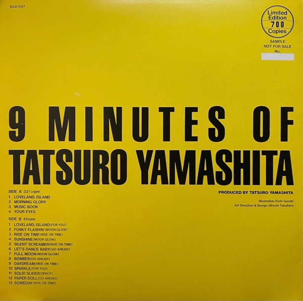 Tatsuro Yamashita – 9 Minutes Of Tatsuro Yamashita (1982, Vinyl 