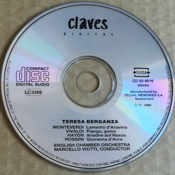 Album herunterladen Teresa Berganza, English Chamber Orchestra - Solo Cantatas by Monteverdi Vivaldi Haydn Rossini