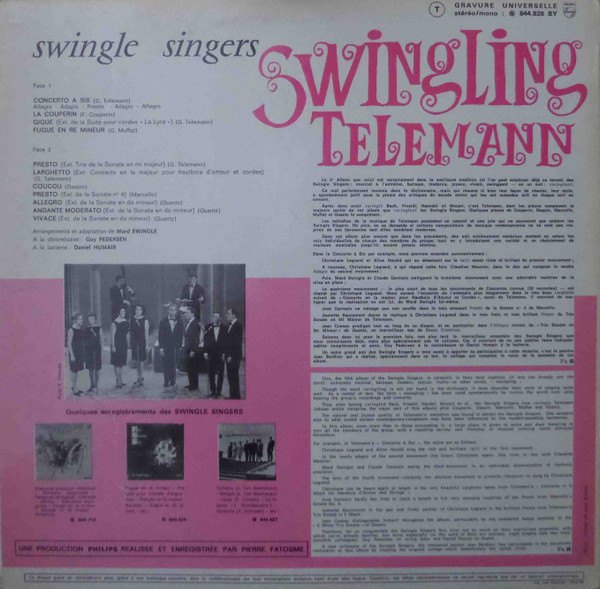 Album herunterladen Swingle Singers - Swingling Telemann