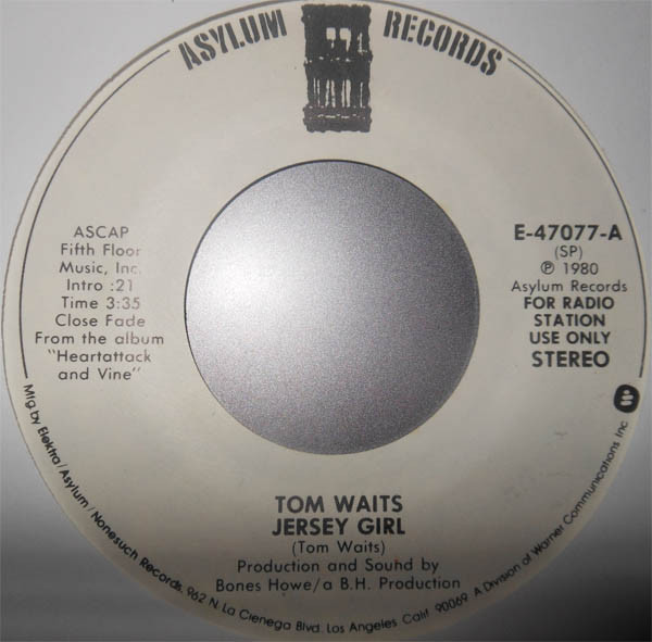 violist gerucht Grote waanidee Tom Waits – Jersey Girl (1980, Vinyl) - Discogs
