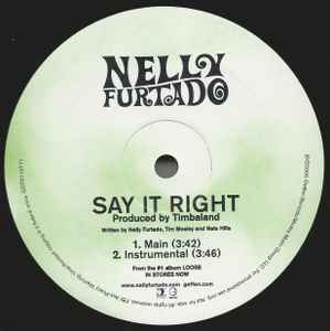 Nelly Furtado - Say It Right album cover