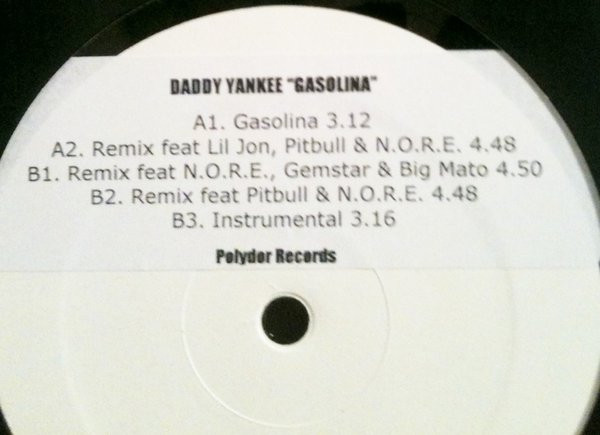mueble Chillido declaración Daddy Yankee – Gasolina (2005, Stickered, Vinyl) - Discogs