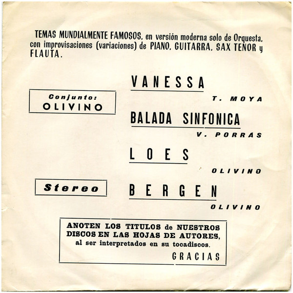 descargar álbum Conjunto Olivino - Vanessa