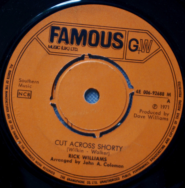 ladda ner album Rick Williams - Cut Across Shorty