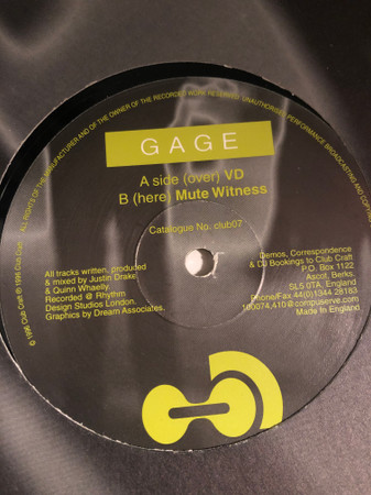 last ned album Gage - VD Mute Witness