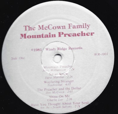 lataa albumi The McCown Family - Mountain Preacher