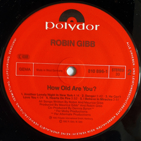 télécharger l'album Robin Gibb - How Old Are You
