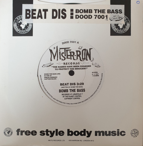 Bomb The Bass – Beat Dis (1987, Vinyl) - Discogs