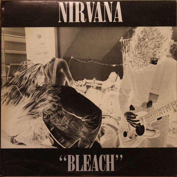 Nirvana – Bleach (1989, Red / Orange, Black Sleeve Silver Text, Vinyl)