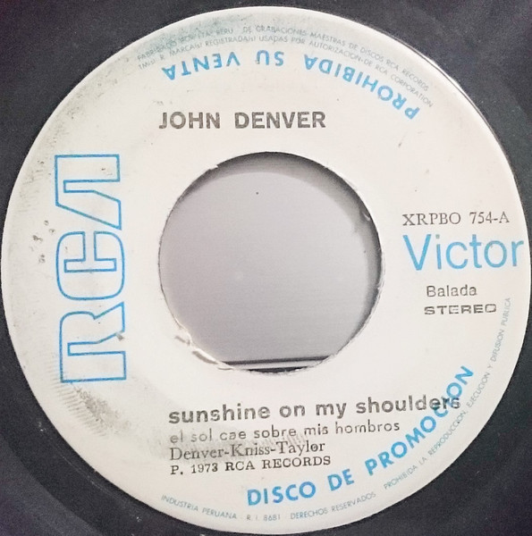 JOHN DENVER - SUNSHINE ON MY SHOULDER - 1971 HQ 