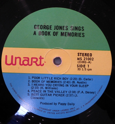 last ned album George Jones - Sings A Book Of Memories