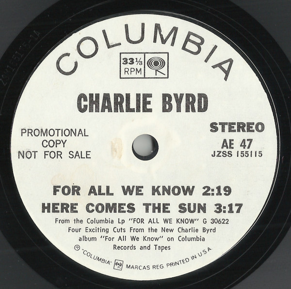 ladda ner album Charlie Byrd - For All We Know Promo Sampler