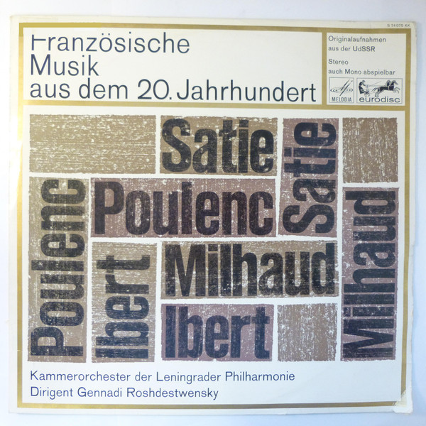 descargar álbum Darius Milhaud Francis Poulenc Erik Satie Jacques Ibert - Französische Musik Aus Dem 20 Jahrhundert