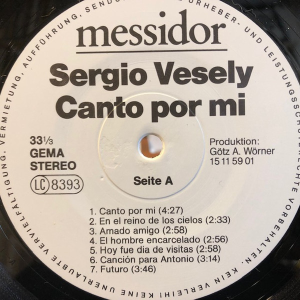 lataa albumi Sergio Vesely - Canto Por Mi