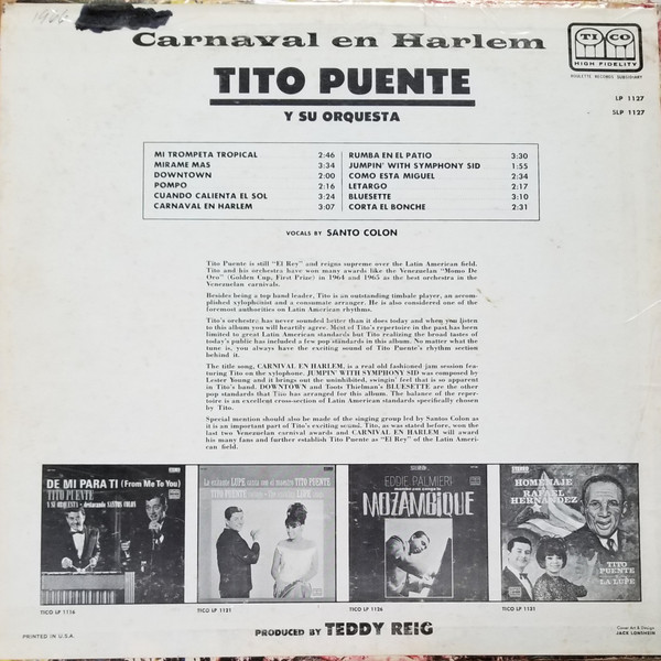 Album herunterladen Tito Puente Y Su Orquesta - Carnaval En Harlem