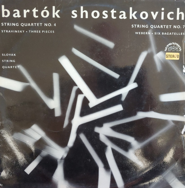 télécharger l'album Bartók Shostakovich Stravinsky Webern Slovak String Quartet - String Quartet No 4 String Quartet No 7 Three Pieces Six Bagatelles