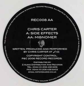 Chris Carter - Side Effects / Misnomer album cover