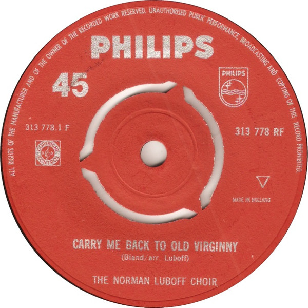 télécharger l'album The Norman Luboff Choir - Carry Me Back To Old Virginny