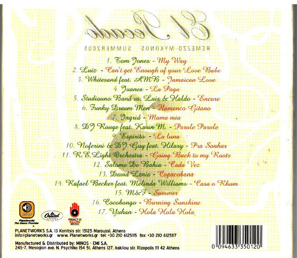 Album herunterladen Various - El Pecado Remezzo Mykonos Summer 2005