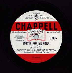 The Queen's Hall Light Orchestra - Motif For Murder / Pictures In The Fire album cover