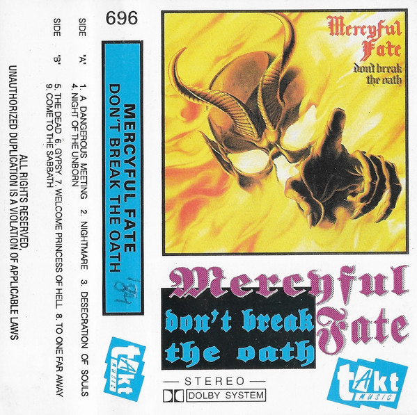 Mercyful Fate – Don't Break The Oath (1991, Cassette) - Discogs