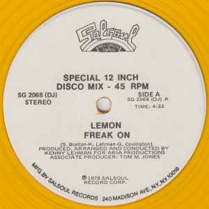 Lemon – Freak On (1978, Yellow Transparent, Vinyl) - Discogs