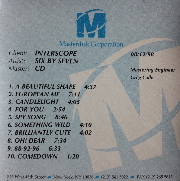 Six By Seven – The Things We Make (1998, Studio Master Disc, CDr