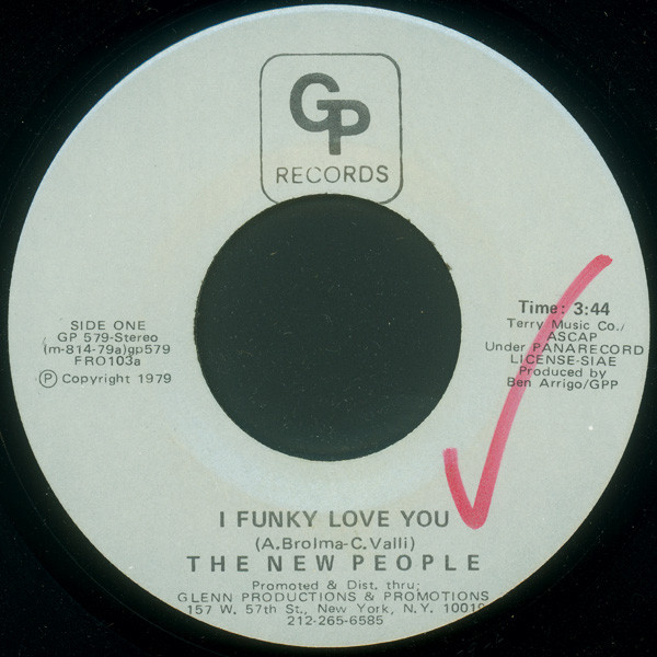 The New People 45 I Funky Love / You / Mundial Bombo ´78 - レア