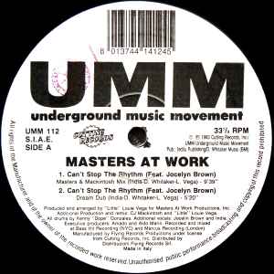 Masters At Work - Can't Stop The Rhythm album cover