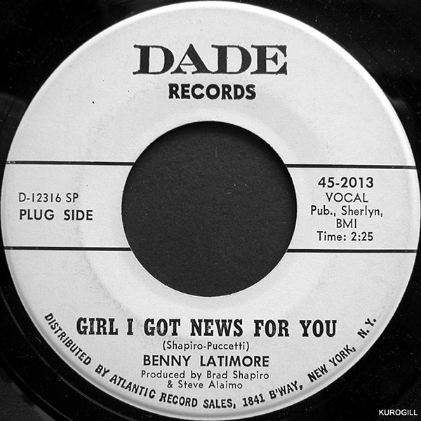 Benny Latimore – Girl I Got News For You / Ain't Gonna Cry No More 