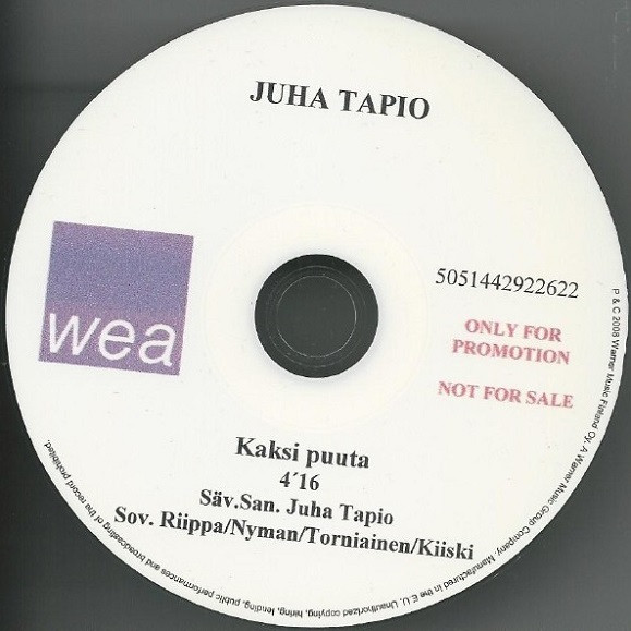 Juha Tapio – Kaksi Puuta (2008, CDr) - Discogs