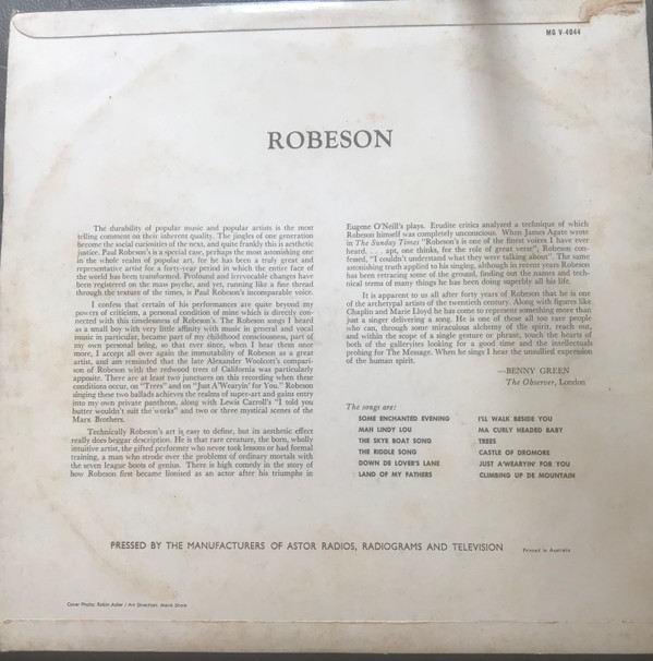 télécharger l'album Paul Robeson - Robeson