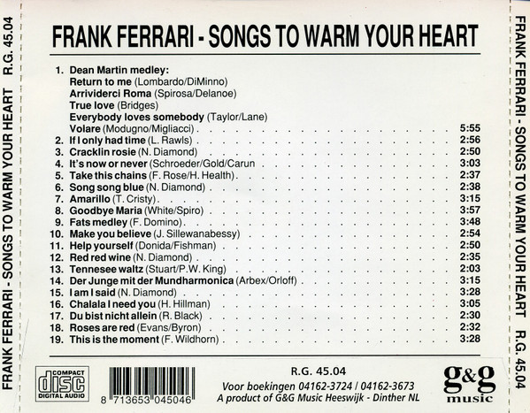 descargar álbum Frank Ferrari - Songs To Warm Your Heart