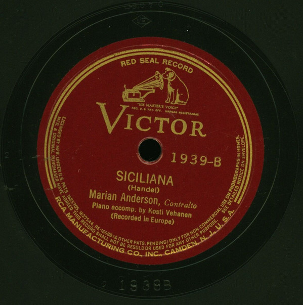 télécharger l'album Marian Anderson - Komm Süsser Tod Come Sweet Death Siciliana