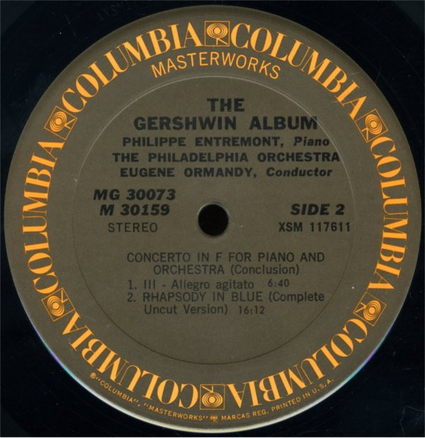 Album herunterladen Gershwin Eugene Ormandy Philadelphia Orchestra, Philippe Entremont - The Gershwin Album