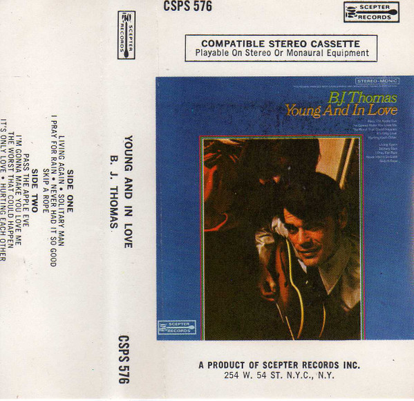 B.J. Thomas – Young And In Love (1969, Cassette) - Discogs