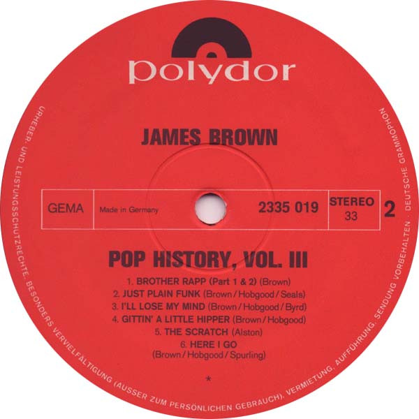 ladda ner album James Brown - Pop History Vol 3