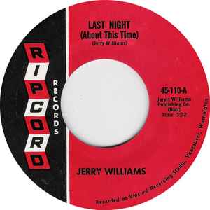 Jerry Williams (27) - Last Night (About This Time) album cover