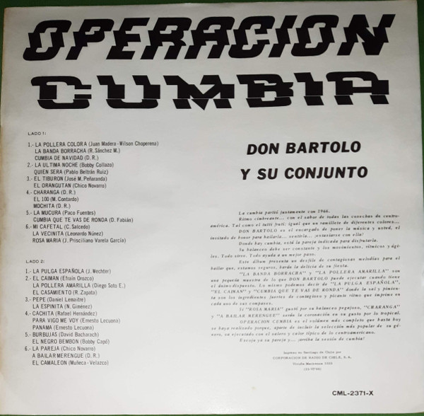 ladda ner album Don Bartolo Y Su Conjunto - Operacion Cumbia