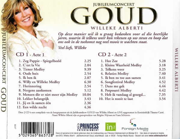 ladda ner album Willeke Alberti - Jubileumconcert Goud Live In Carré